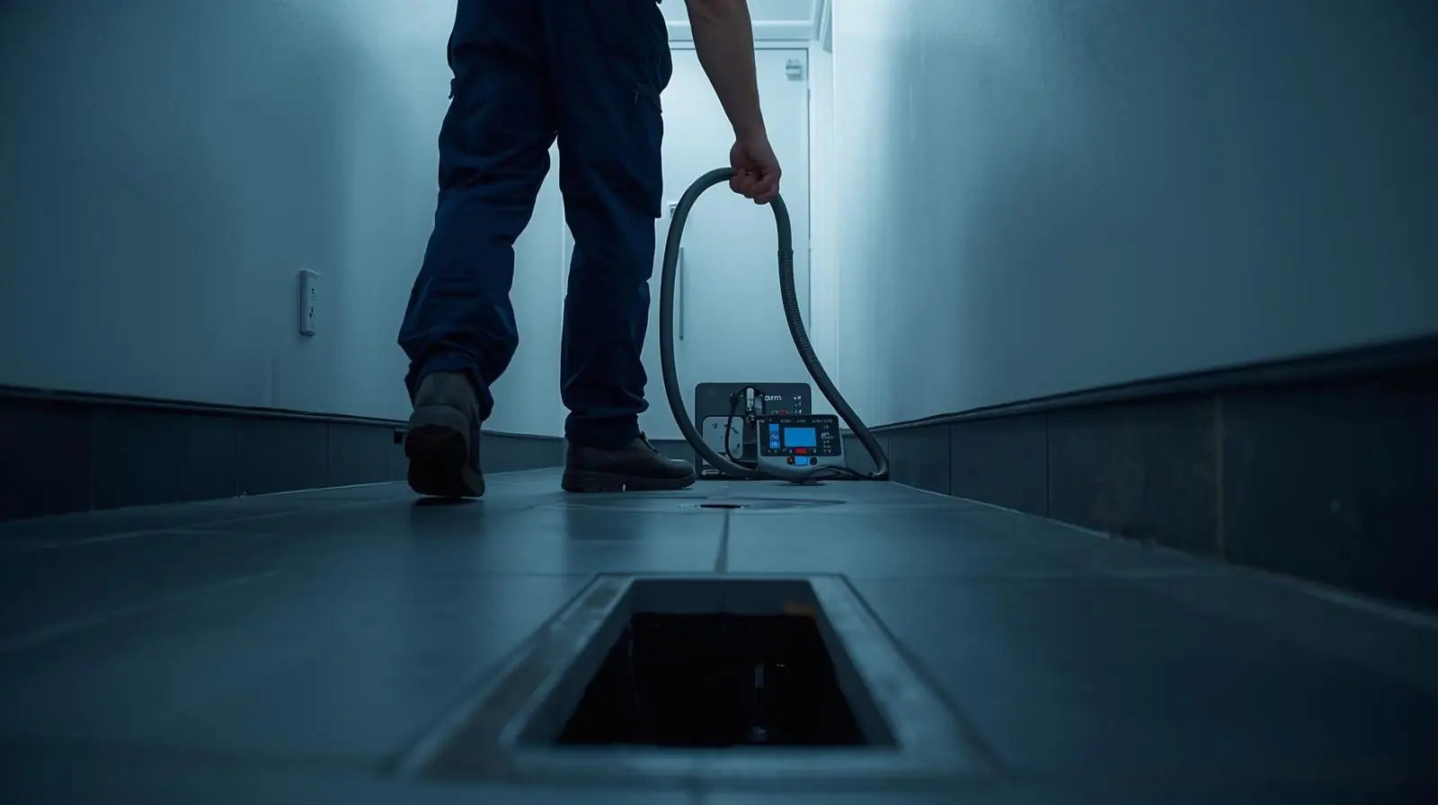 Camera-inspectie van riolering met moderne apparatuur